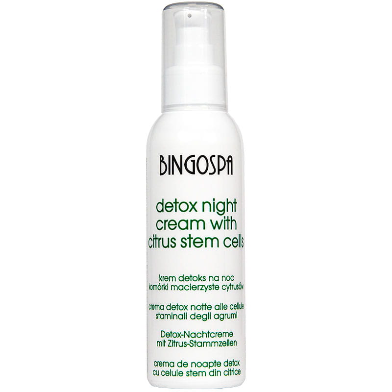 Crema de noapte BingoSpa Detox, Cu celule stem din citrice, 135g